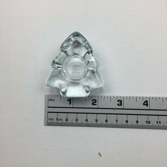 Christmas Tree Clear Glass Votive Tea Light Candle Holders Small Table Top Decor - Picture 10 of 11